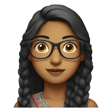 Indian girl with opticals sticker