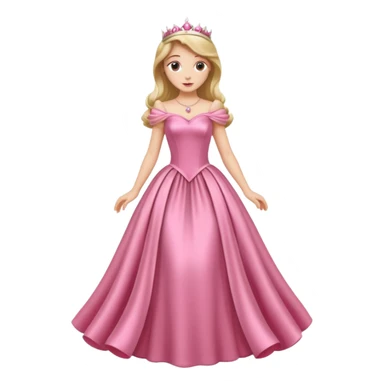 Full-length princess in a pink dress sticker