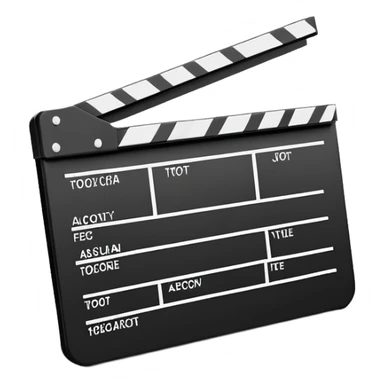 absolute minimalist movie clapperboard, just a rectangle with one diagonal line, clean design sticker