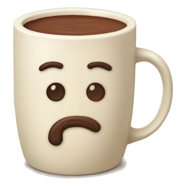 hot chocolate in a cream colored mug sticker