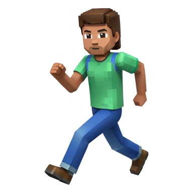 Minecraft character running sticker