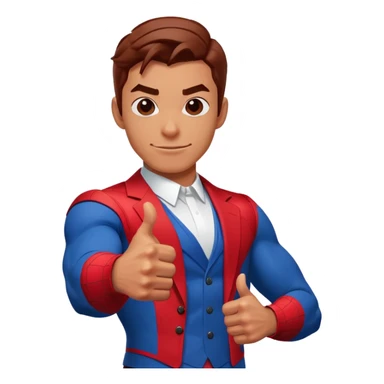 Spider-Man with a thumbs up sticker