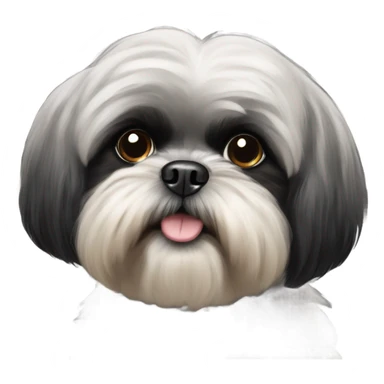 Black Shih Tzu  sticker