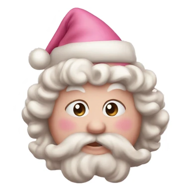 Vintage pink Christmas emoji  sticker