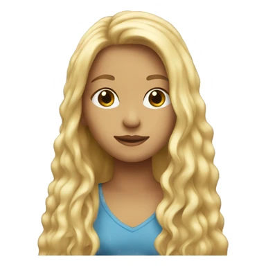 A blond girl profile with long hair sticker