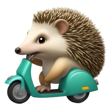 Hedgehog on a scooter sticker