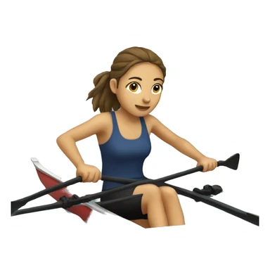 Girl rowing sticker