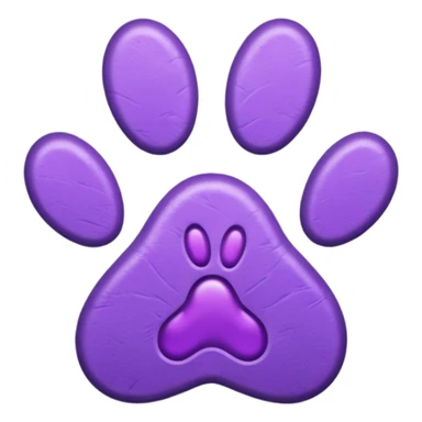 purple pawprint sticker