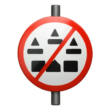 simple alert road sign sticker