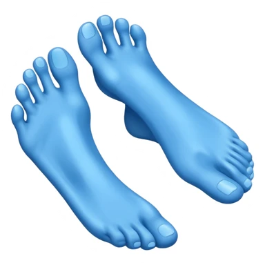 feet emoji but just entirely blue sticker