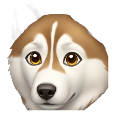 Light brown  husky sticker