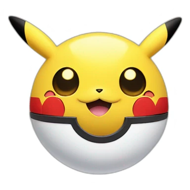 pikachu peeking out of poke ball sticker