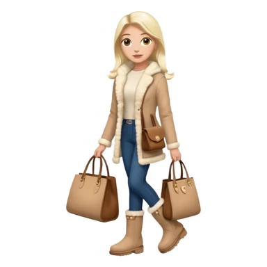 con ugg e borse innovativicrea degli outfit eleganti   sticker