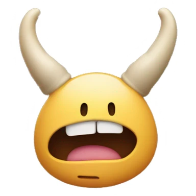 Emoji with horns has tongue out rubbing hands together sticker