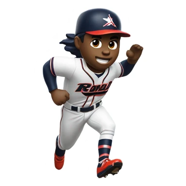 Ronald Acuna Jr stealing a base sticker
