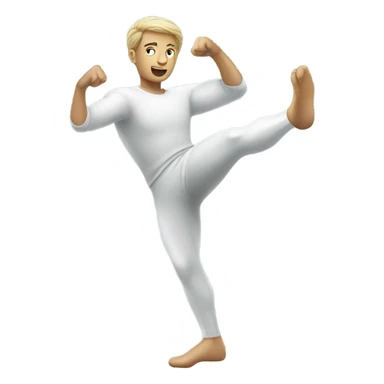 kick him with his foot sticker