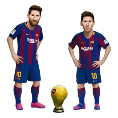 Messi con una largartija sticker