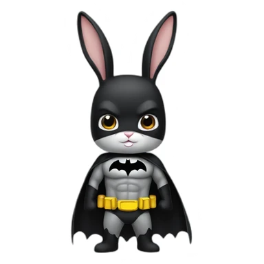 Rabbit dressed as Batman sticker