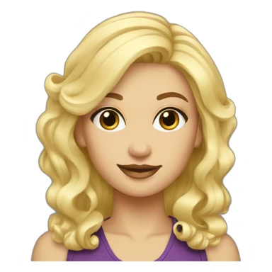 blonde cosmetologist sticker