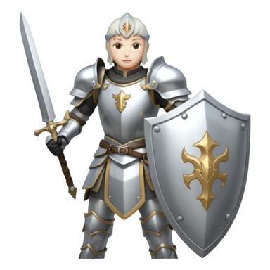 FFXI Paladin, shining armor, defensive stance, shield forward sticker