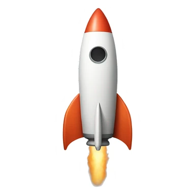 A cool rocket emoji sticker