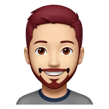Mike Shinoda with dark red hair, brown eyes sticker