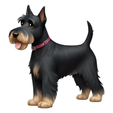 dog scottish terrier full body sticker