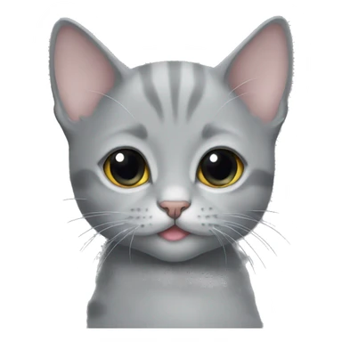 All grey kitten sticker