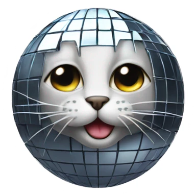 cat disco ball sticker