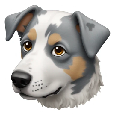 Pyrenees and blue heeler mix dog sticker