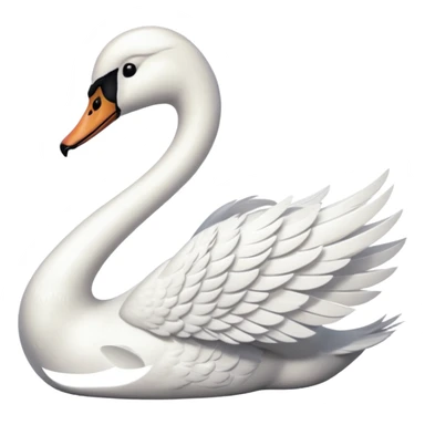 Swan emoji facing right side sticker