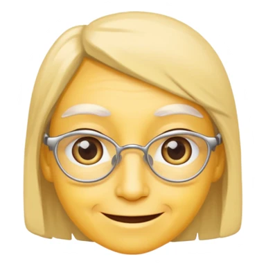 Yellow face eyebags smiling sticker