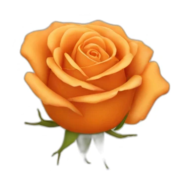 orange rose sticker