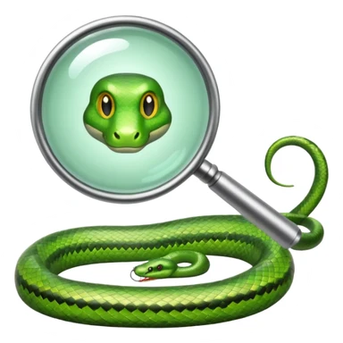 una lupa ed un serpente sticker