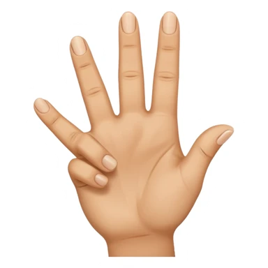 Open hand with the middle finger pointing downwards sticker