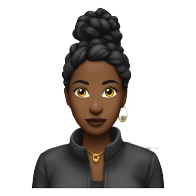 new city IG baddie black woman sticker