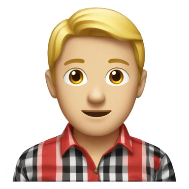 red and black checkered shirt sticker