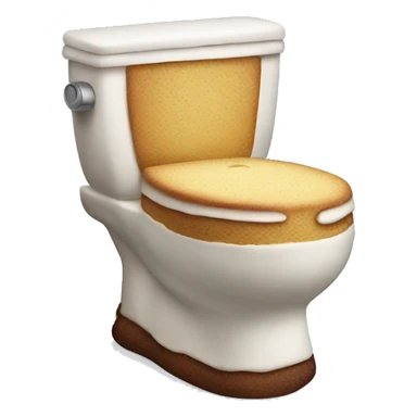 Toilet made out of cake sticker