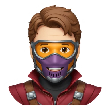 star lord marvel character face only sticker
