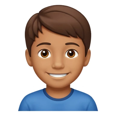 A 6 year old mexican boy with brown hair  sticker