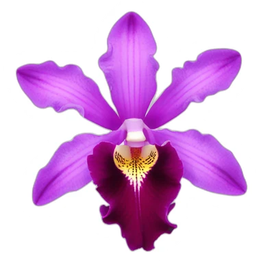 Cattleya Orchid flower sticker