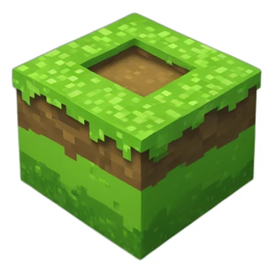 minecraft grassy dirt block sticker
