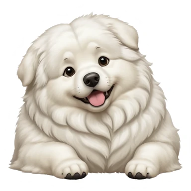 Great Pyrenees Belly Rub Emoji sticker