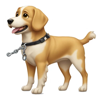 dog on leash sticker