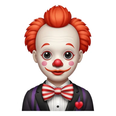 Clown with striped bow tie sticker