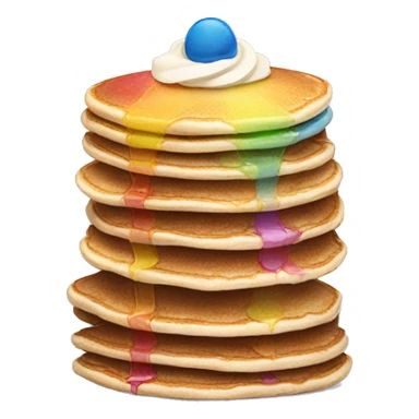 Rainbow pancake stack sticker