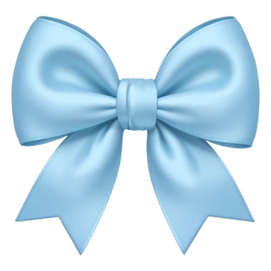 White heart with baby blue bow sticker