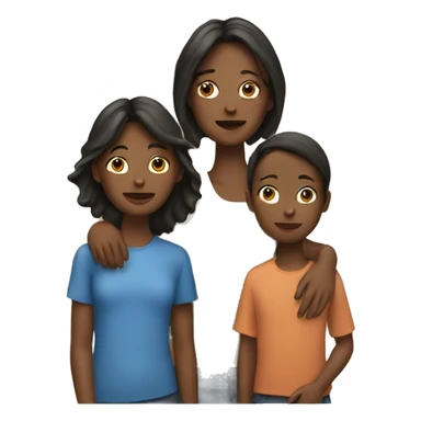 Women with three kids  sticker