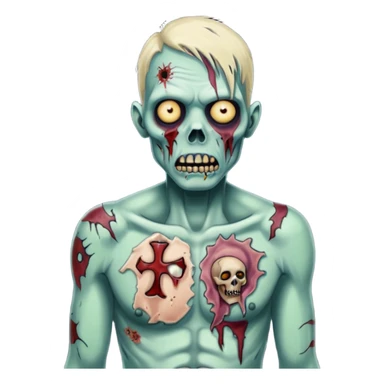 zombie with tattoo sticker
