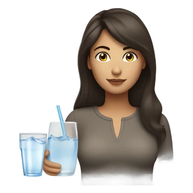 Thirsty brunette sticker